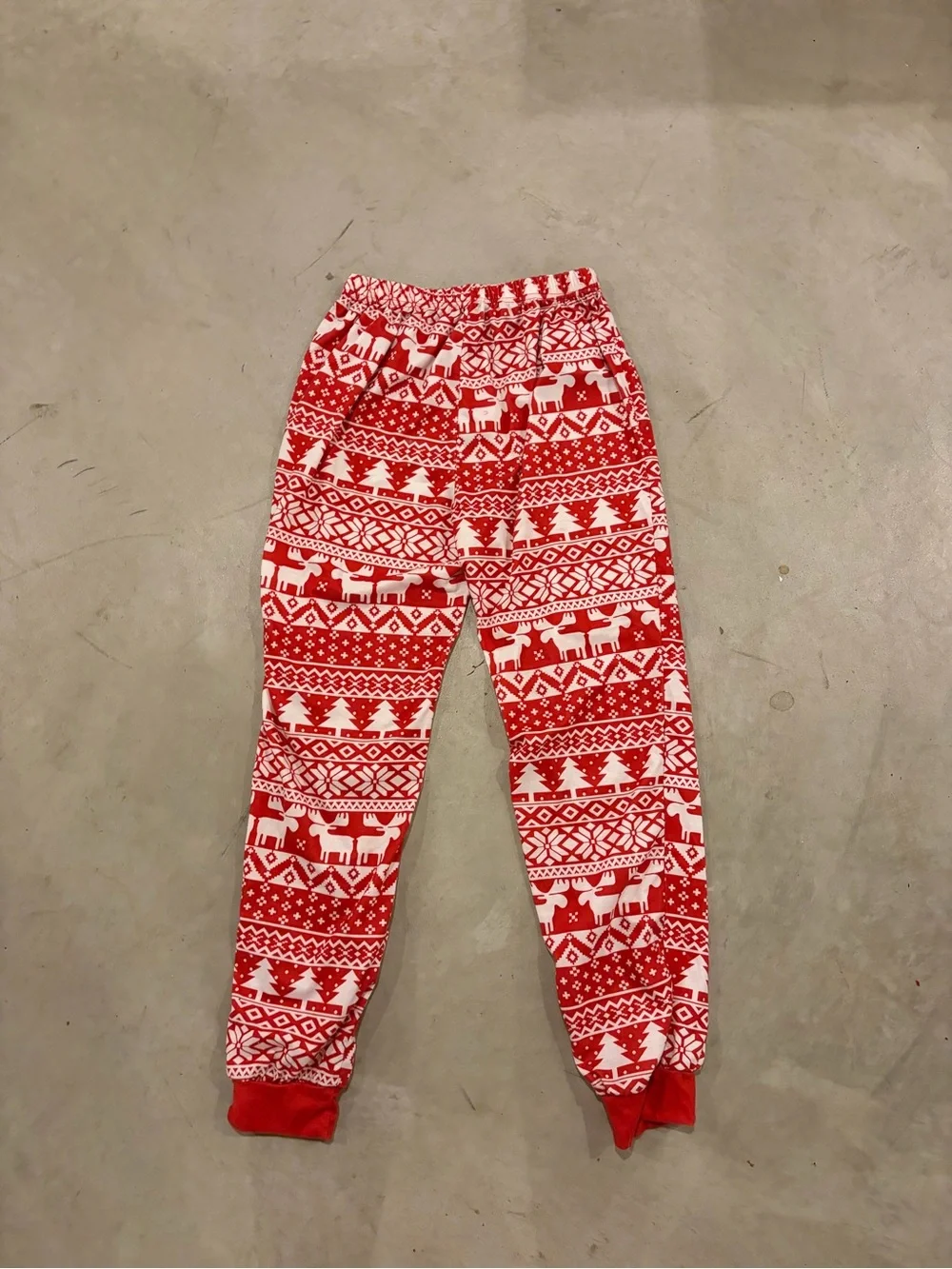 Kids Holiday Red and White Fair Isle Pajama Set